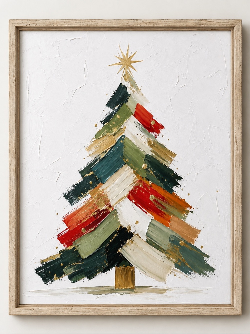 Holiday Christmas Art Print- Jazzy Tree | 8.5 x 11 | Unframed Seasonal Wall Déco